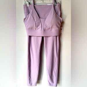 NWT Old Navy Powersoft Matching Set Bra & Leggings, Lavender, L